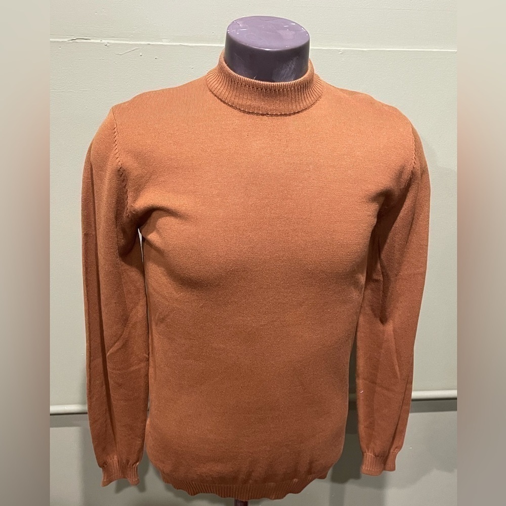Lavane sweater shirt mock neck mustard regular fit